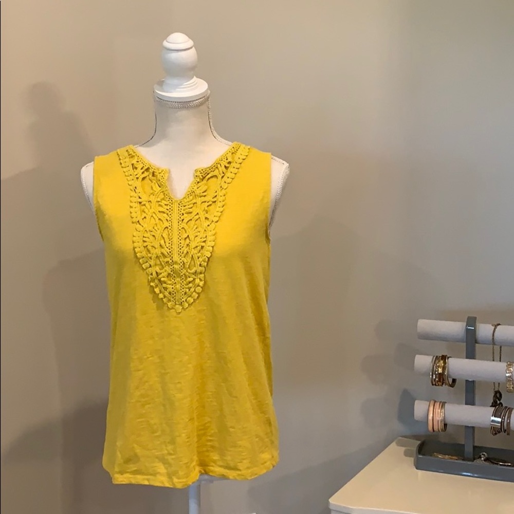 Grace Elements Mustard Sz. S laced tank
